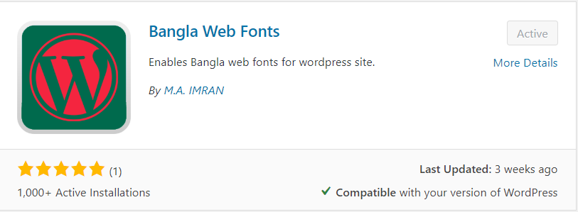 Convert WP Website into Beautiful Bangla Font